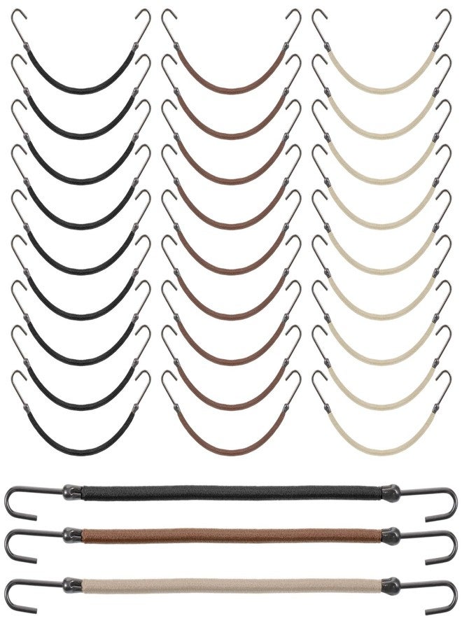 cobee 30 Pcs Bungee Hair Ties, Styling Ponytail Holder Hooks Cord Hairs Rubber Bands, Hook Hair Ties Wrap Around For Women Girls - Image 1
